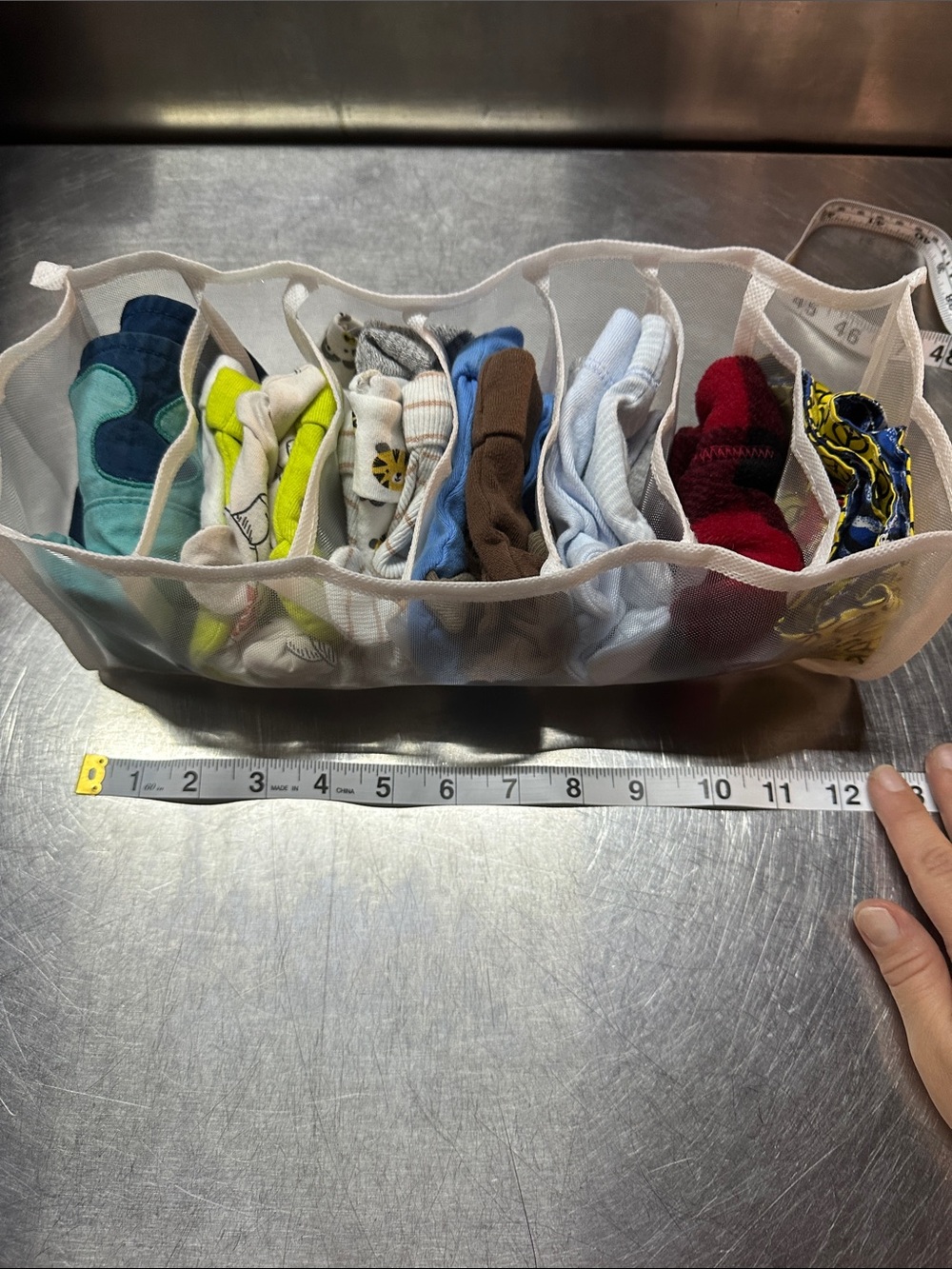 Fabric Draw Organizer with Multiple Pockets - White Mess - Picture 3 of 3
